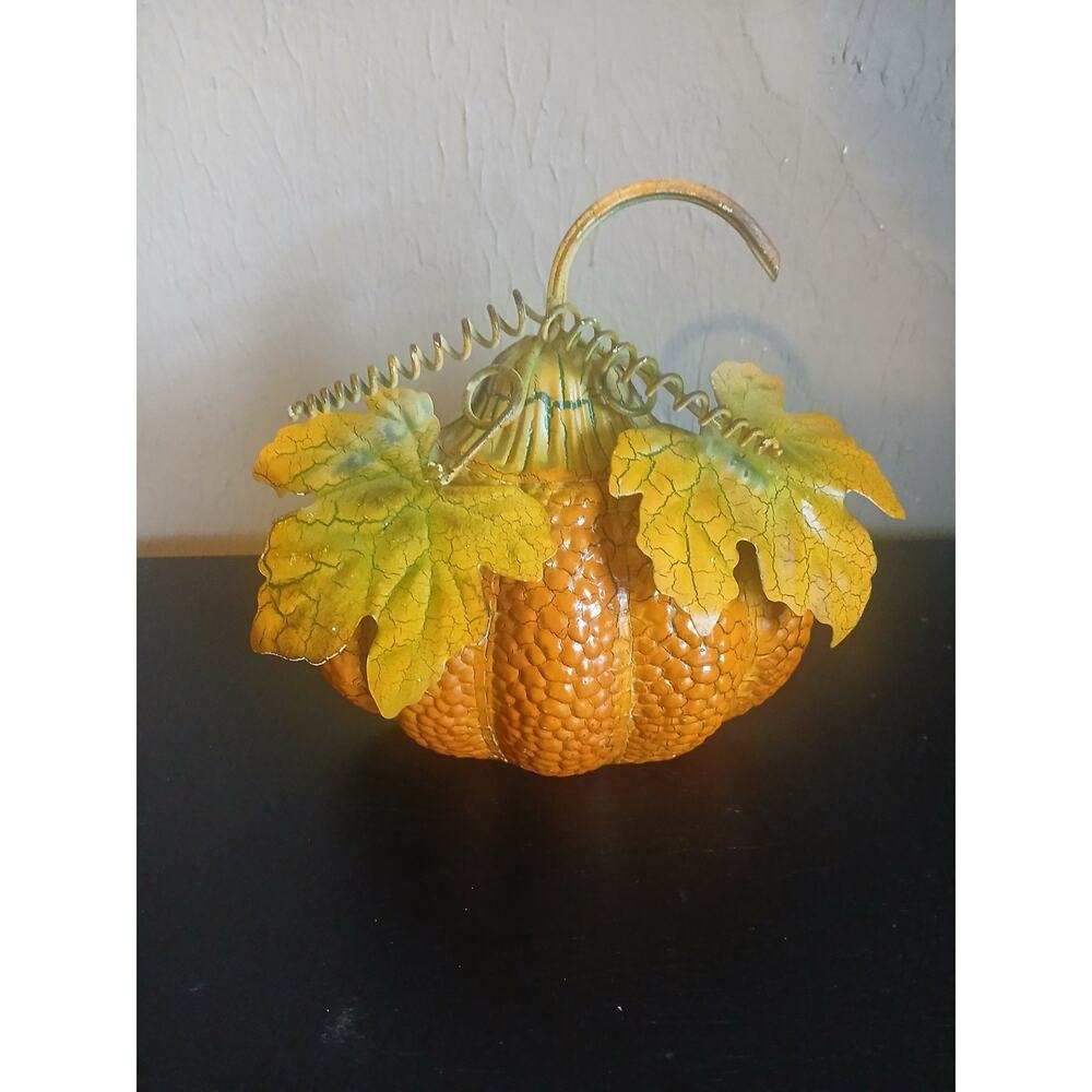 Metal Pumpkins Fall Thanksgiving Rustic Decor Halloween Free Standing